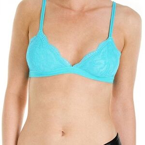 Anemone Lace Triangle Bra Women Color Aqua Blue Size M/L